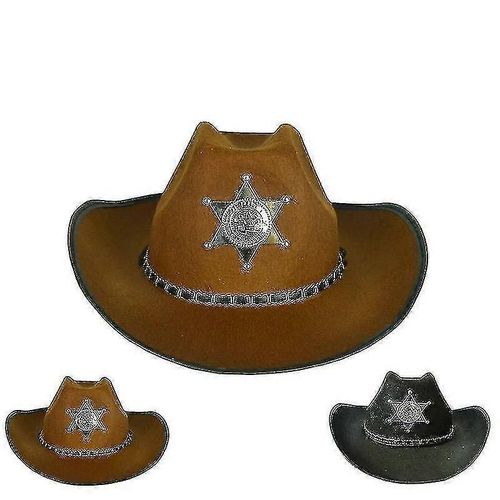 Mode Chapeaux De Cow-Boy Chapeau De Cow-Boy De Mongolie Occidentale Noir