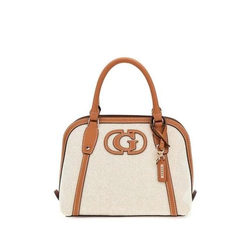 GUESS Sac à main crème brun clair pour femme - Sebina Satchel Natural / Caramel 293550
