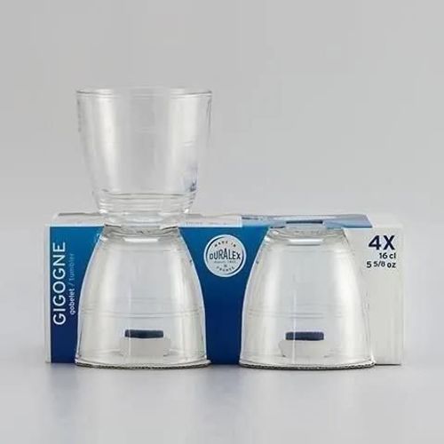Verres Gigogne - Duralex - Lot De 4 - Forme Basse - 16 Cl - Verre