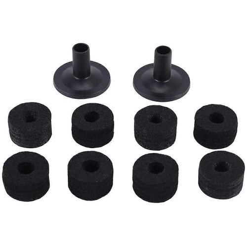 8pcs Cymbale Stand 25mm Feutre Rondelle + 2pcs Cymbale Manches Remplacement