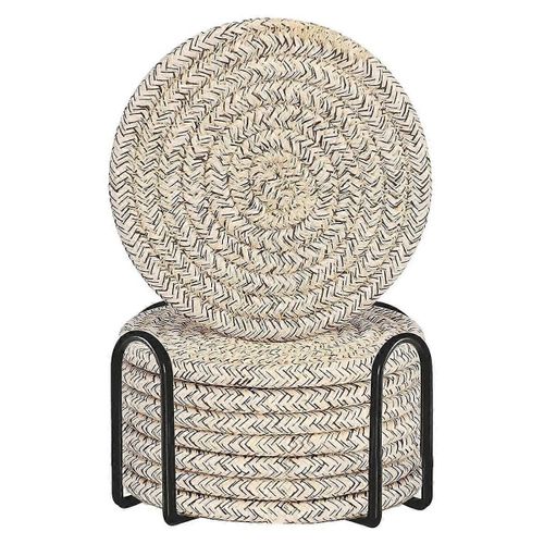 Boisson avec support coton tissé absorbant pour boissons minimaliste Home Decor Set pour table en bois T