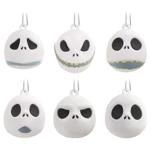 S Les Têtes De Jack Skellington Ornements De Noël Miniatures, 6pcs