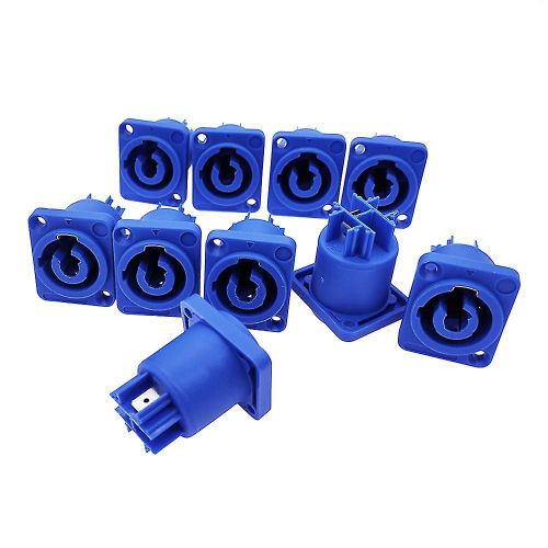 10pcs Powercon Connecteur 3 broches 20a 250v Speaker Panel Socket Femelle pour Led Screen Stage Lighting