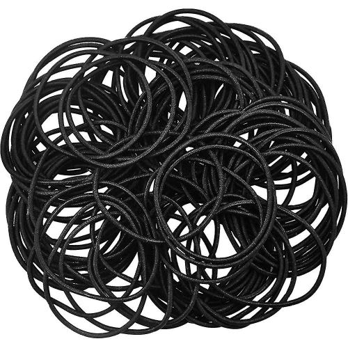 Hair Bobbles, 100pcs Gift Black Hair Bands, Elastic Hair Bands, Thin
