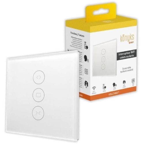 Interrupteur Wi-Fi+BT pour volets roulants. Rétroéclairage contrôlable - Konyks Vollo Max 3