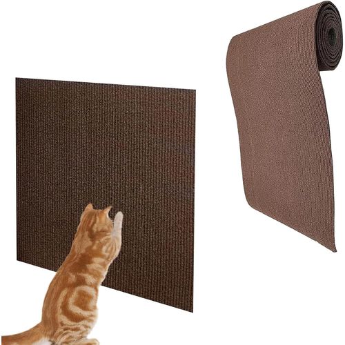 Protecteur De Canapé Auto-Adhésif Pour Chat,Protecteur D'angle Et De Mur,Bricolage,Planche À Gratter Pour - Brown-40cm X 300cm