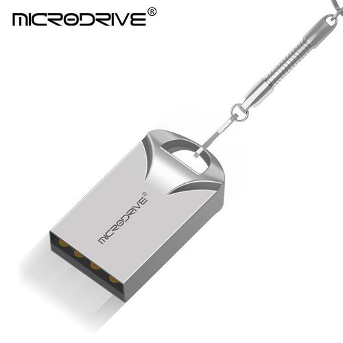 Mini clé USB en métal haute vitesse,clé USB 128,clé USB 2.0,disque U,4 Go,8 Go,32 Go,64 Go- Argent-16 GO