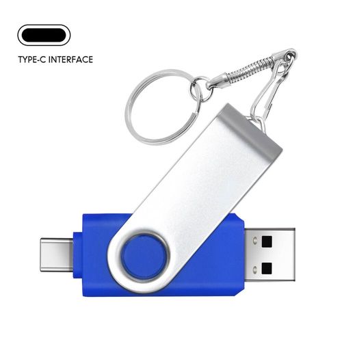 Clé usb OTG en métal 2 en 1,support à mémoire de 4GB 8GB 16GB 32GB 64GB,Micro lecteur flash de Type C- Blue Type-C-16 GO