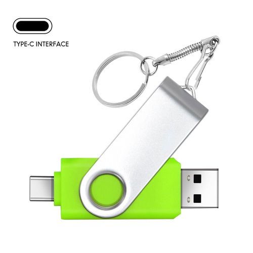Clé usb OTG en métal 2 en 1,support à mémoire de 4GB 8GB 16GB 32GB 64GB,Micro lecteur flash de Type C- Green Type-C-32 GO