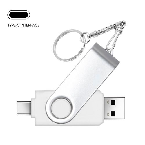 Clé usb OTG en métal 2 en 1,support à mémoire de 4GB 8GB 16GB 32GB 64GB,Micro lecteur flash de Type C- White Type-C-8 GO