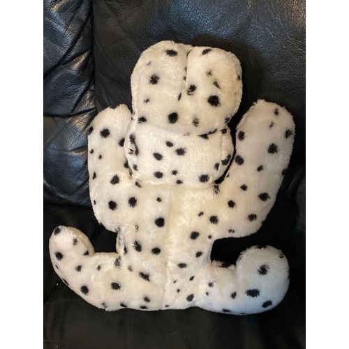 Peluche Doudou Chien Dalmatien Françoise Saget Perfectel Noir Blanc 30 Cm