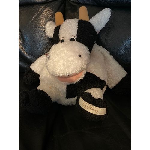 Doudou Peluche Vache Noir Et Blanche Anna Club Plush Lazy Daisy 22cm