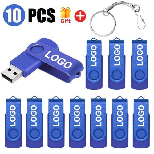 Clé USB 2.0,16 Go,32 Go,64 Go,128 Go,1 Go,2 Go,4 Go,8 Go,10 pièces/lot- -Blue USB 2.0-16GBx10pcs-A