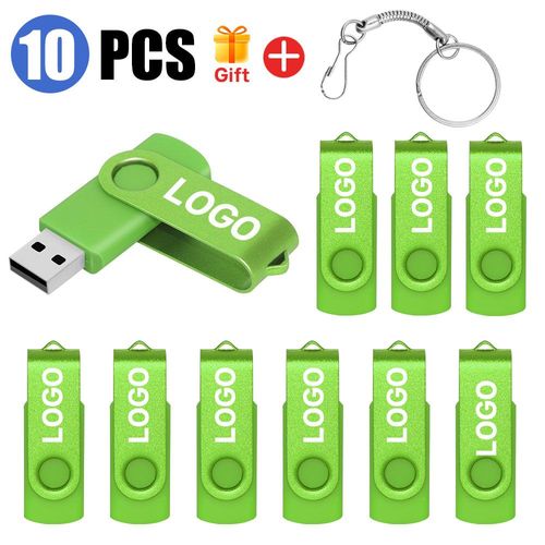 Clé USB 2.0,16 Go,32 Go,64 Go,128 Go,1 Go,2 Go,4 Go,8 Go,10 pièces/lot- -Green USB 2.0-512Mx10pcs-A