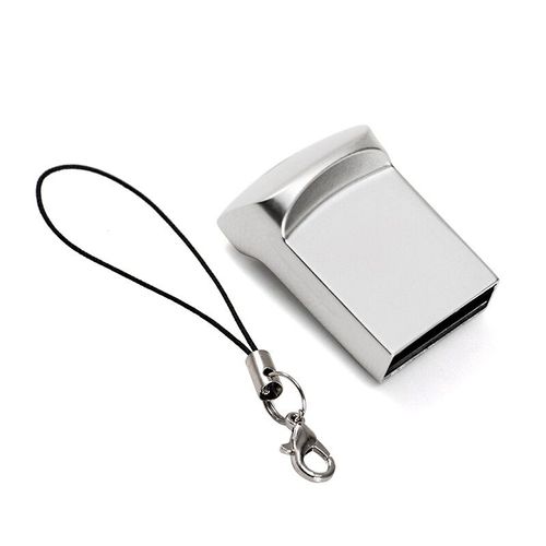 Mini clé USB en métal,support à mémoire de 16GB 32GB 32GB 64GB 128GB,idéal pour les cadeaux d'affaires créatifs- Argent-8 GO