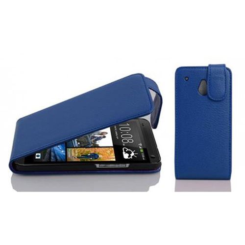 Cadorabo Housse Compatible Avec Htc One M4 Mini En Bleu Royal - Étui De Protection Au Design Flip En Similicuir Structuré