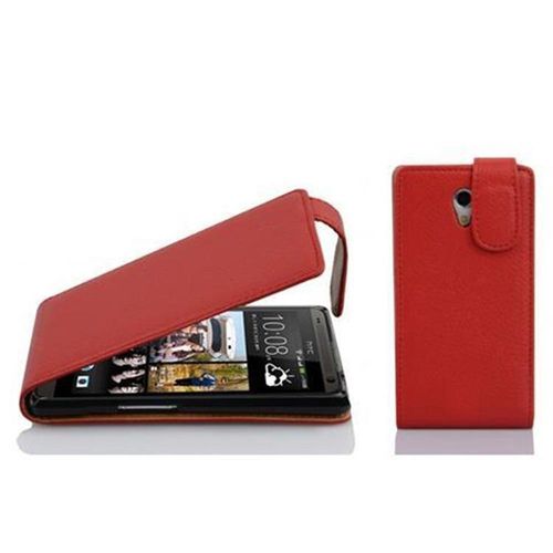 Cadorabo Housse Compatible Avec Htc Desire 700 En Rouge Cerise - Étui De Protection Au Design Flip En Similicuir Structuré