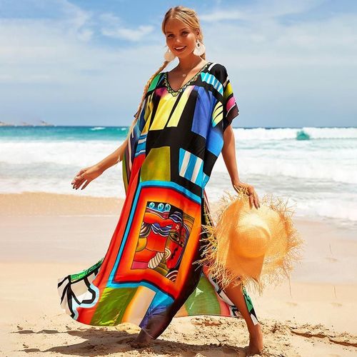 Chemise De Plage En Coton Pour Femmes Avec Imprimé Dn0728 Couleur Unique Taille Universelle Idéale Pour Les Vacances Style Européen Et Américain