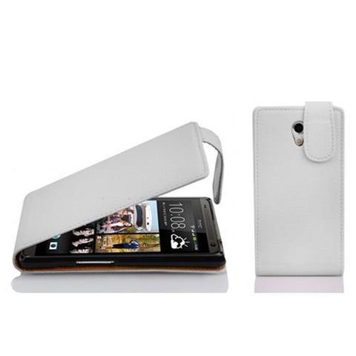 Cadorabo Housse Compatible Avec Htc Desire 600 En Blanc Magnésium - Étui De Protection Au Design Flip En Similicuir Structuré