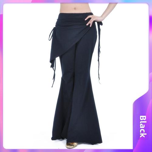 Pantalon De Danse Du Ventre En Coton Pur Noir Taille Unique Pour Femmes Dancewear De Belly Dance En Gros