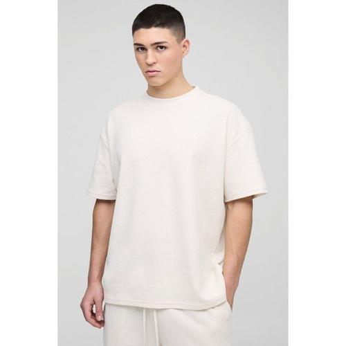 T-Shirt Oversize À Broderie - Man Homme - Ecru - L, Ecru