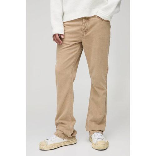 Jean Flare Délavé Plissé Homme - Light Brown - 34r, Light Brown