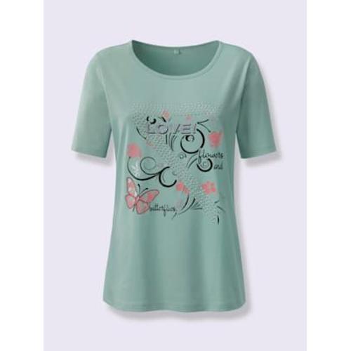 T-Shirt Femme Imprimé Tendance Jeune - - Menthe