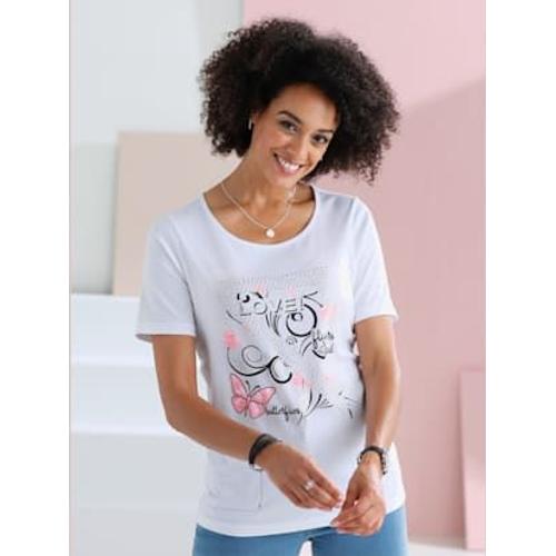 T-Shirt Femme Imprimé Tendance Jeune - - Blanc