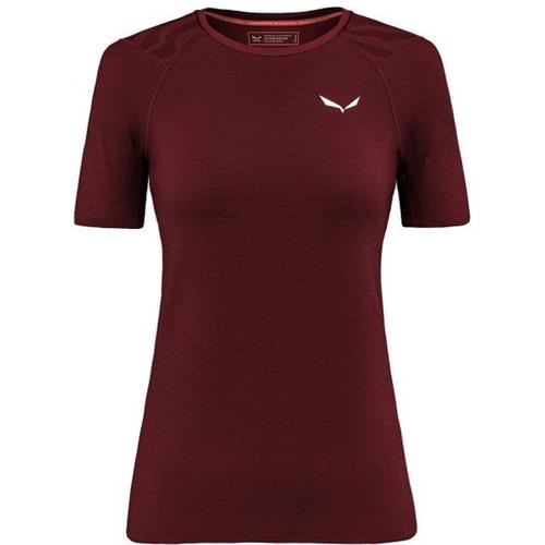 Women's Cristallo Warm Amr Tee Sous-Vêtement Mérinos Taille 38, Rouge