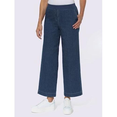 Jupe-Culotte En Jean 96% Coton - - Bleu Délavé