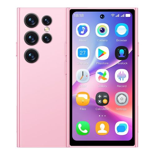 S25 Pro 3G Smartphone 4.0 pouces MTK6580M 2GB+16GB Android 10.0 Reconnaissance faciale Double veille 2000mAh Smartphone Rose