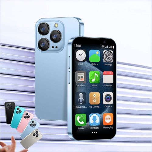 XS18 PRO NOUVEAU Mini Smartphone 3G 3.0 pouces 2GB+16GB Android 9.0 Double SIM Double Veille Bluetooth Reconnaissance Faciale Bleu Ciel