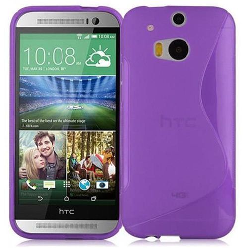 Cadorabo Housse Compatible Avec Htc One M8 En Violet Lilas - Étui De Protection En Silicone Tpu Flexible