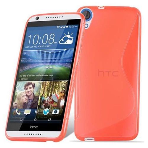 Cadorabo Housse Compatible Avec Htc Desire 820 En Rouge Cerise - Étui De Protection En Silicone Tpu Flexible