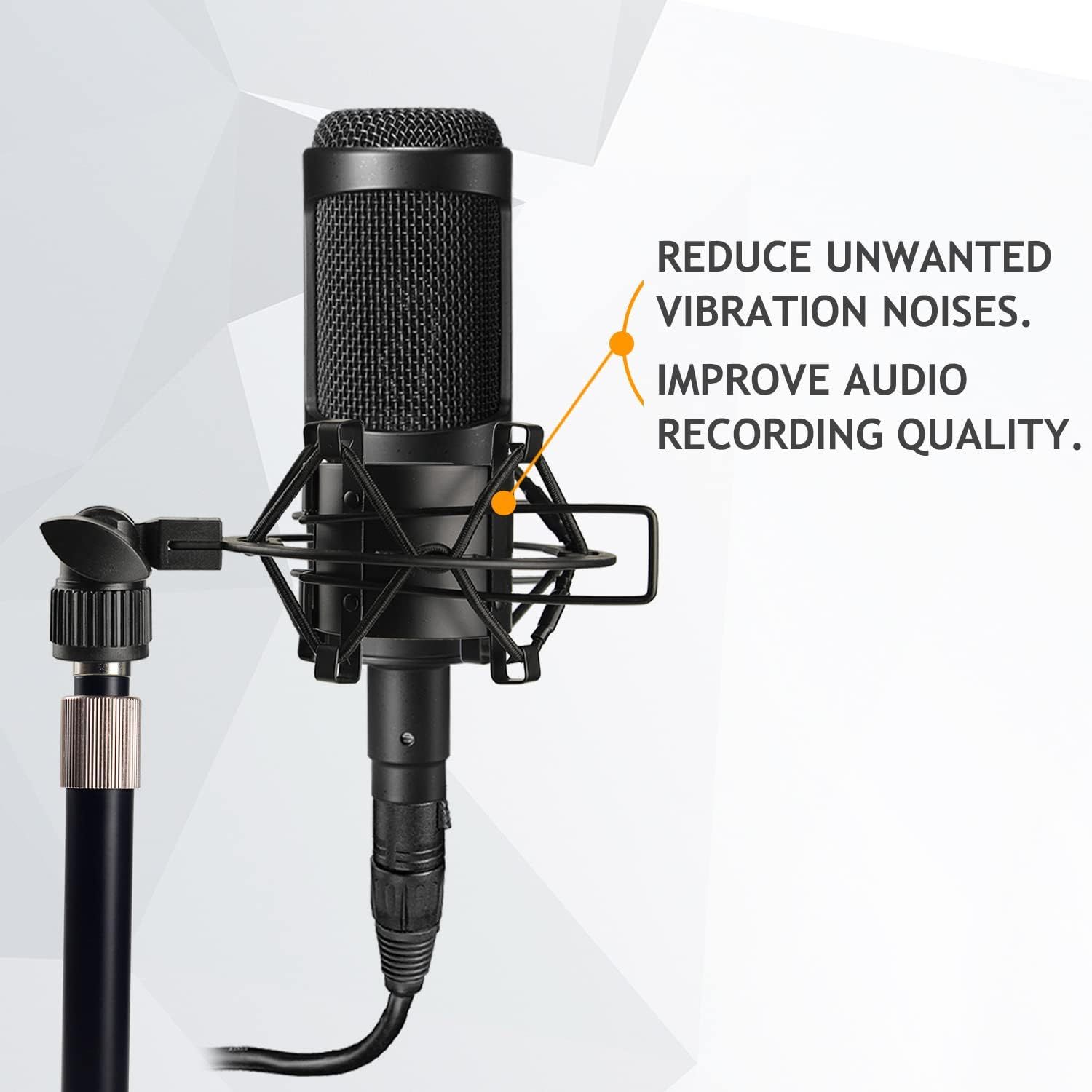 At2020 Support De Microphone, Rglable Pied De Micro Audio Technica Avec Fi... - 6