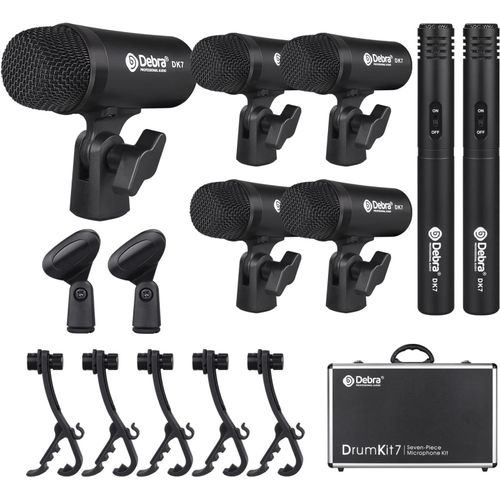 Dk7 Pro Kit De 7 Microphones Filaires Pour Batterie De Performance Et D'Enregistrement Avec Micros, Clip De Micro Avec Options Pour Batterie De Batterie, Caisse Claire, Toms En Rack/Sol[X1306]