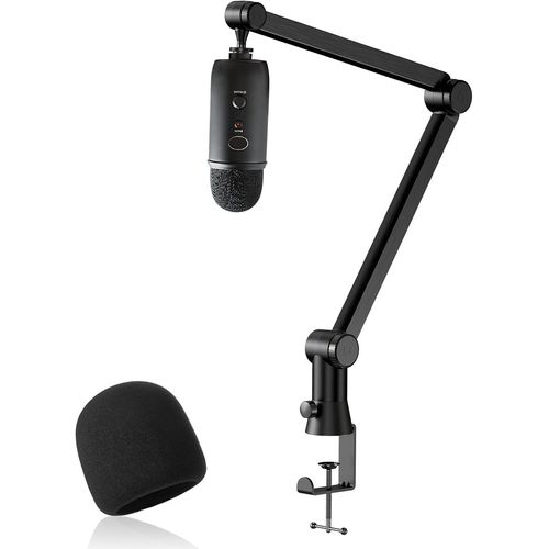 Blue Yeti Bras Micro, Blue Yeti Yeti X Pied De Micro Avec Filtre Anti Pop Bonnette Micro, Support De Microphone, Type Tubulaire, Gestion De Câbles Intégrée Pour Studio Streaming, Gaming Par[X352]