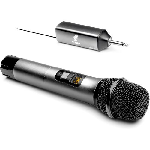 Microphone Sans Fil, Système Uhf De Micro À Main En Métal Avec Récepteur Rechargeable, Sortie 1/4¿ Pour Amplificateur, Système De Sonorisation, Machine Karaoké De Chant, 60M (Tw620), Gris[X171]