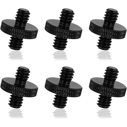 6Pcs Adaptateur Pour Pied De Micro, 6,35 Mm Mâle Vers 6,35 Mm Adaptateur De Vis De Micro Mâle Alliage D'Aluminium Robuste Adaptateur De Vis Pour Trépied Pour Support De Microphone Trépied[X1599]