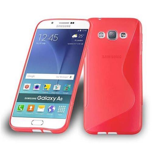 Cadorabo Housse Compatible Avec Samsung Galaxy A8 2015 En Rouge Cerise - Étui De Protection En Silicone Tpu Flexible