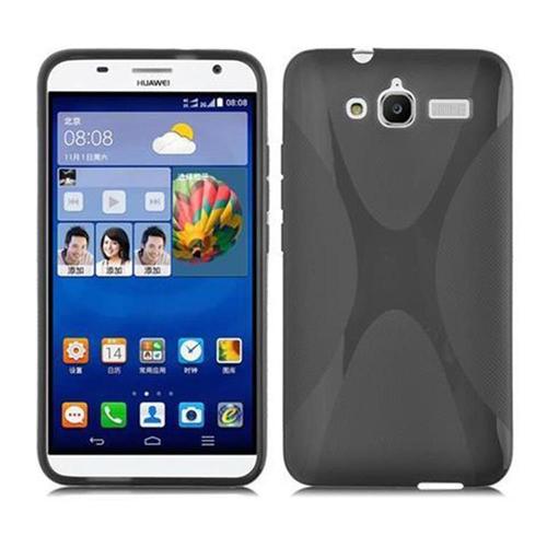 Cadorabo Housse Compatible Avec Huawei Ascend Gx1 En Oxid Noir - Étui De Protection En Silicone Tpu Flexible