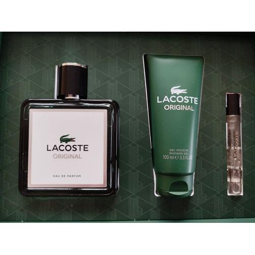 Coffret Lacoste Eau De Parfum 100ml + Gel Douche 100ml + Vaporisateur De Voyage 7,5 Ml. 