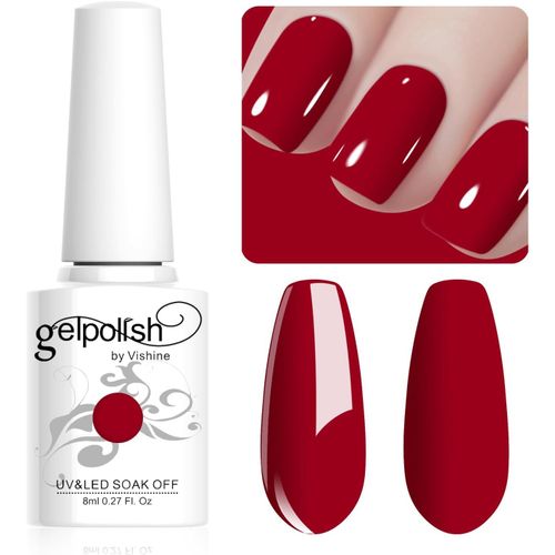 8ml Vernis À Ongles Gel Semi Permanent Couleur Rouge, Vernis Semi Permanent Soak Off Uv Led Gel Polish Nail Art Manucure Salon Diy Lm078.[G211] 