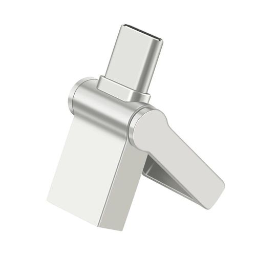 Clé USB TYPE-C 64 Go Super Mini Metal Memory Stick 32 Go pour téléphone portable Pen Drive 16 Go Silver USB Stick - Argent-32 GO