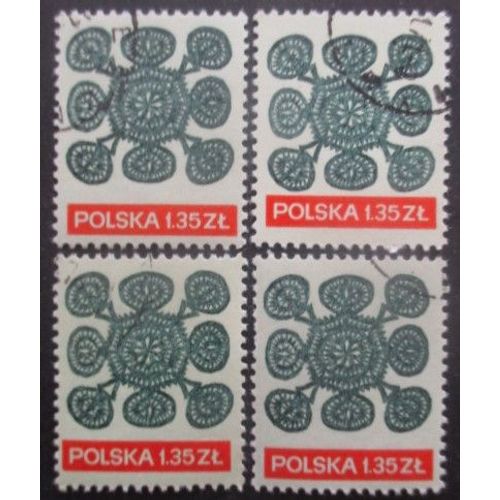 Pologne N°1943 X 4 Oblitéré