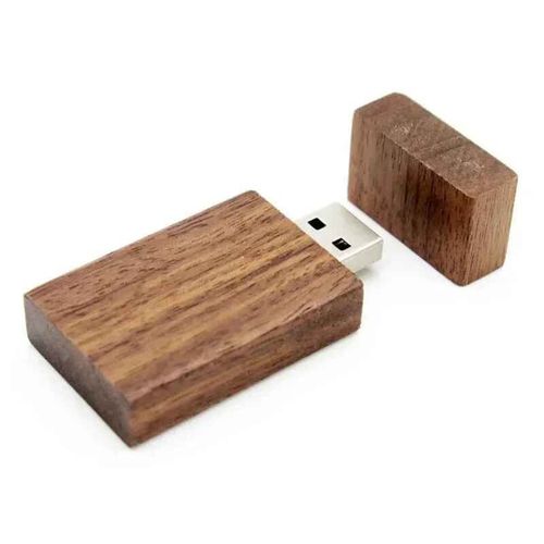 JASTER (1 pièce gratuit) Album Photo Unique en bois de noyer USB + boîte clé USB 8GB 16GB 32GB 64GB 128GB - Walnut USB-8GB
