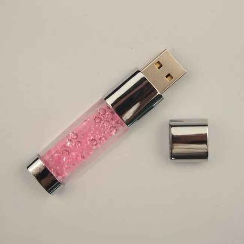 Clé USB créative en cristal et lumière LED,clé USB 2.0,clé USB,carte mémoire 128 Mo,4 Go,8 Go,16 Go,32 Go,cadeau de - Pink-32 GO