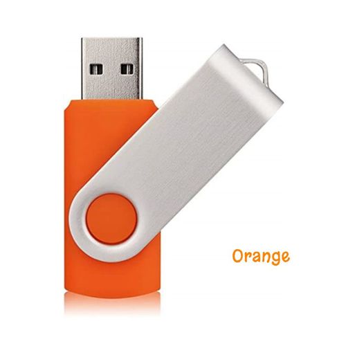 Clé USB en métal avec- Orange Color-1 GO