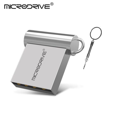 Mini clé USB 2.0 avec porte-clés,clé USB,disque U,cadeaux créatifs,64 Go,32 Go,16 Go,8 Go,4G,128 Go- Argent-64 GO