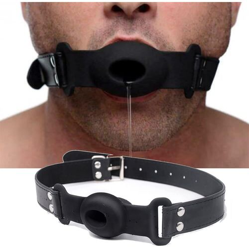 Baillon Sm Bouche Ouverte Sextoy Couple Bdsms Sex Bâillons Jouets Sexuels Bondage Sextoy,Boule Bouche Sexuelle For Sextoyse Femme Sex (Black)